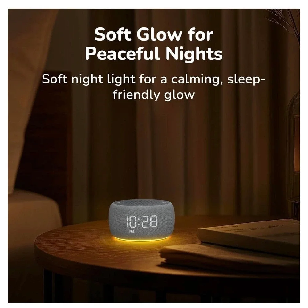 Buffbee Alarm Clock With Sound Machine For Bedroom